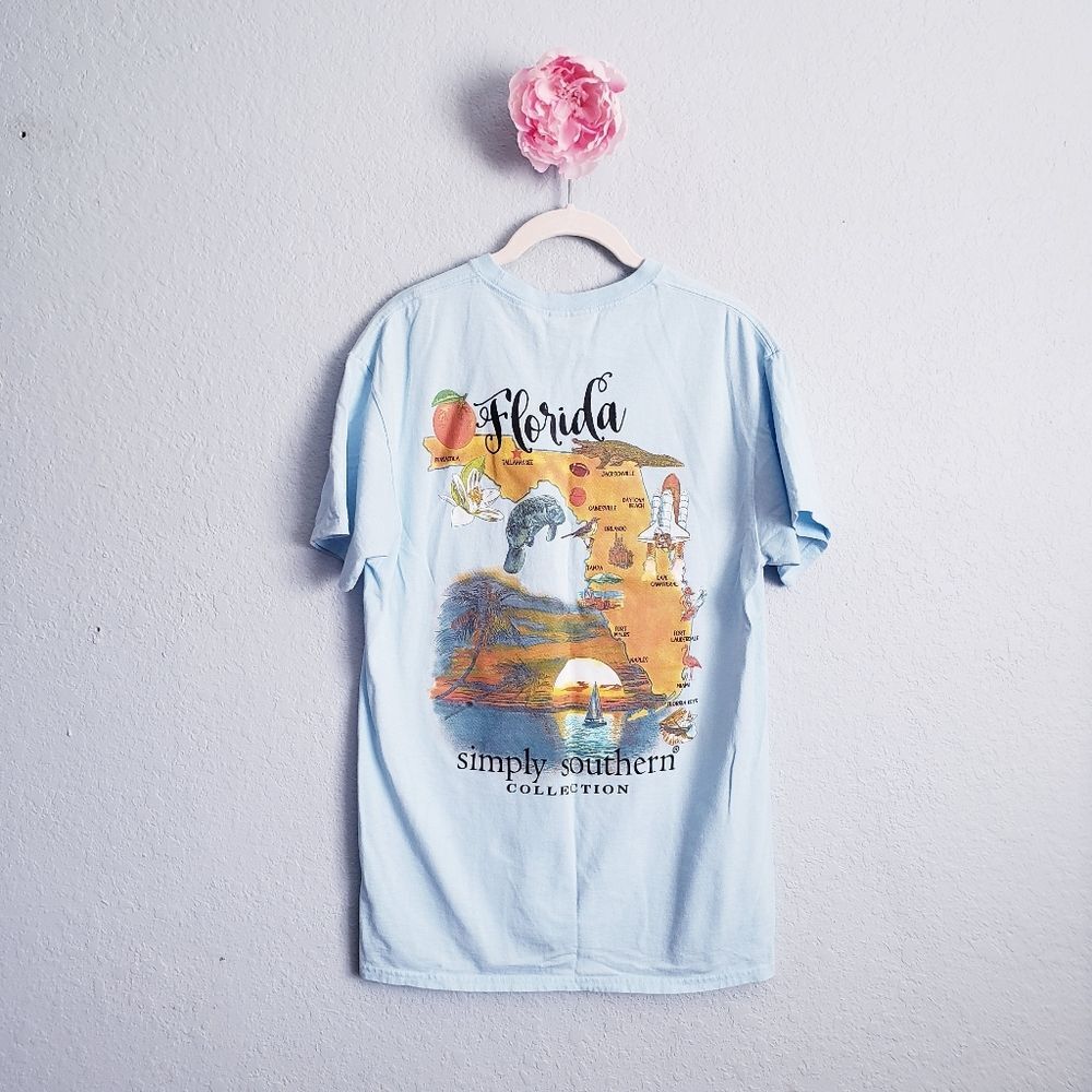 Simply Southern Blue Florida Short Sleeve Tee
